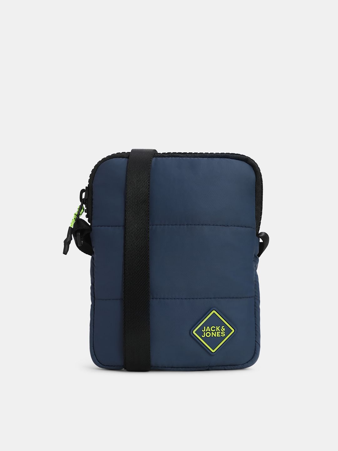 Navy Blue Quilted Sling Bag