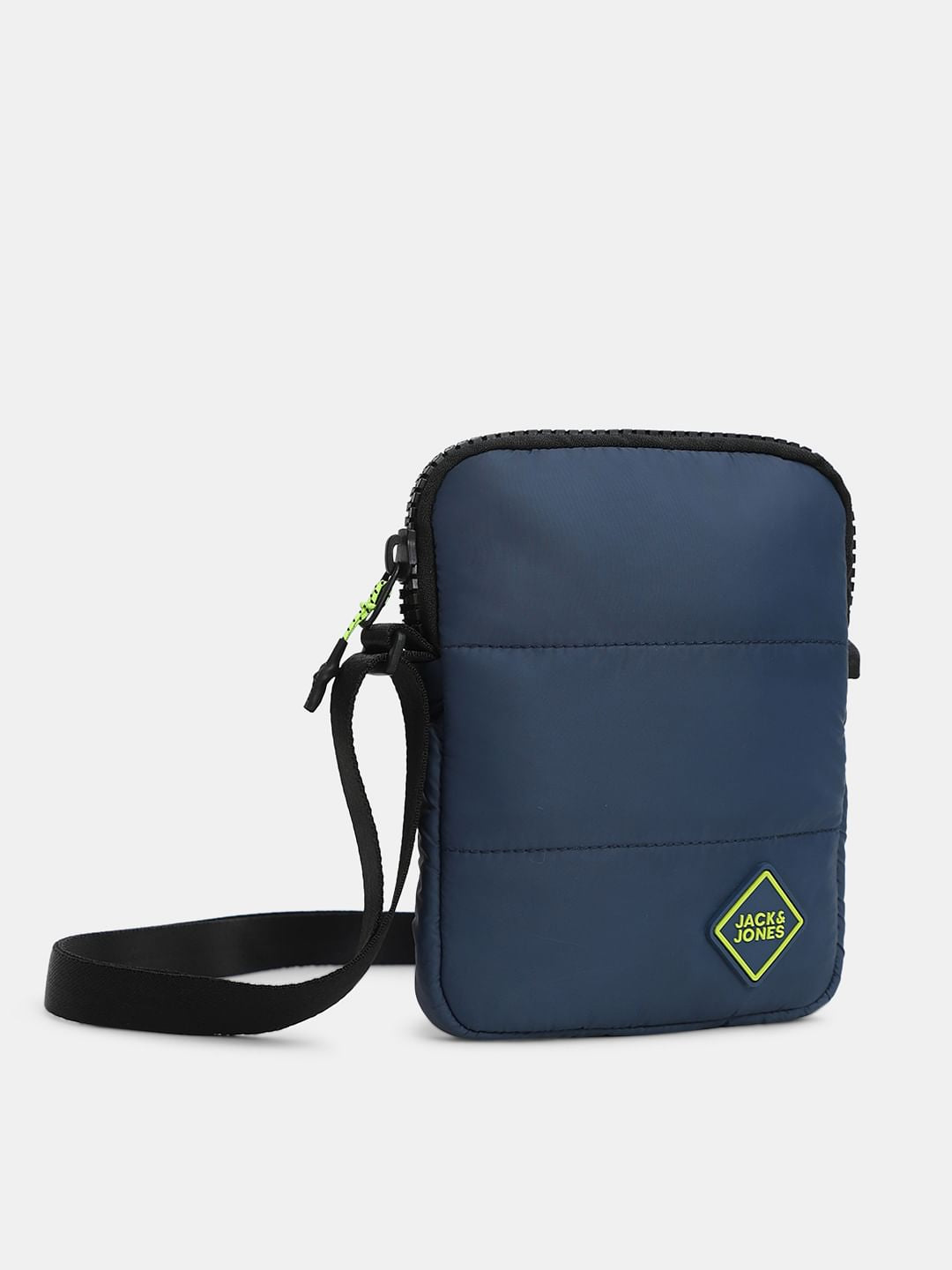 Navy Blue Quilted Sling Bag