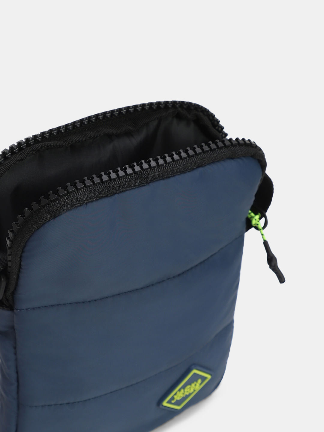 Navy Blue Quilted Sling Bag