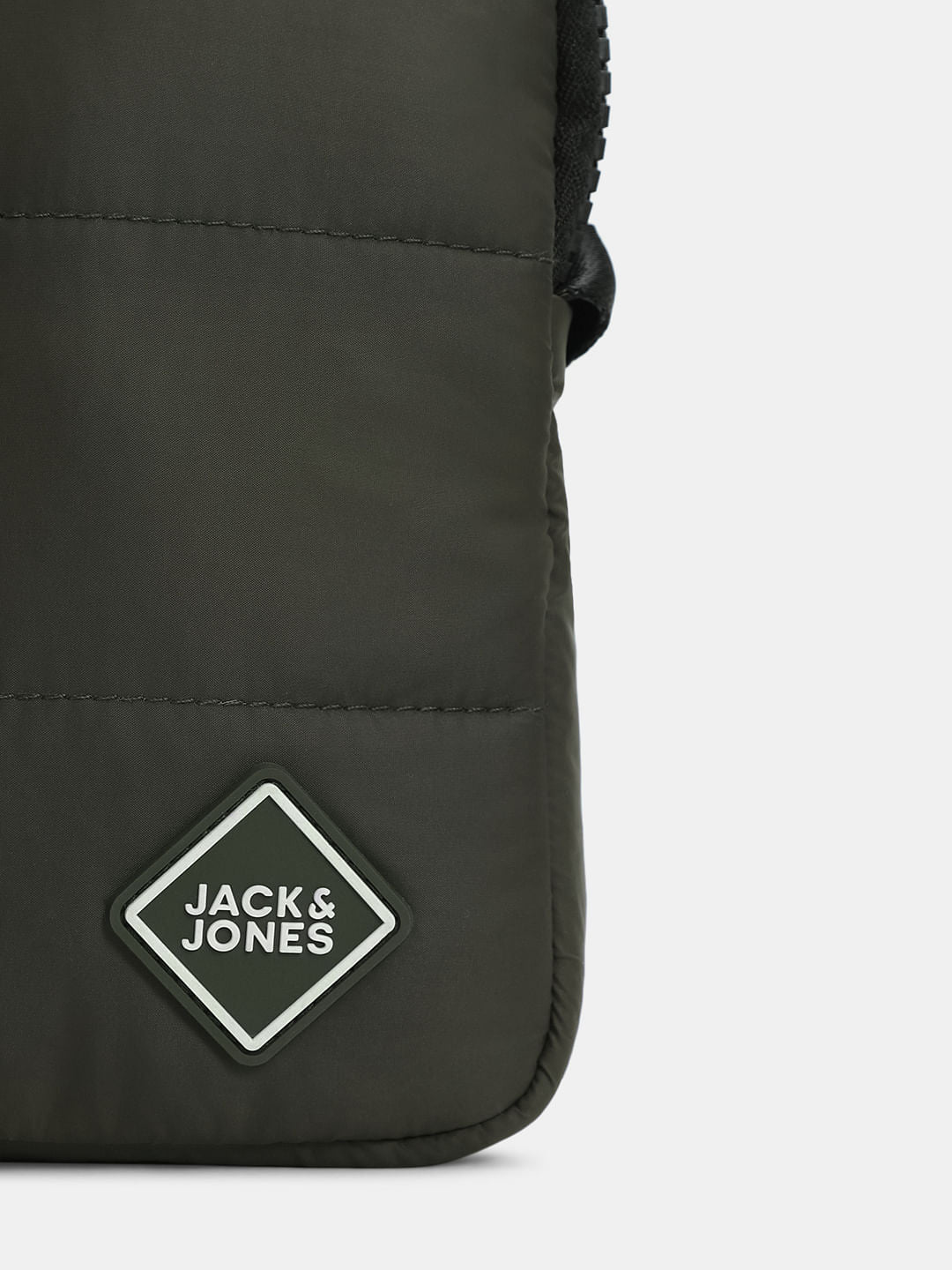 Olive Green Quilted Sling Bag