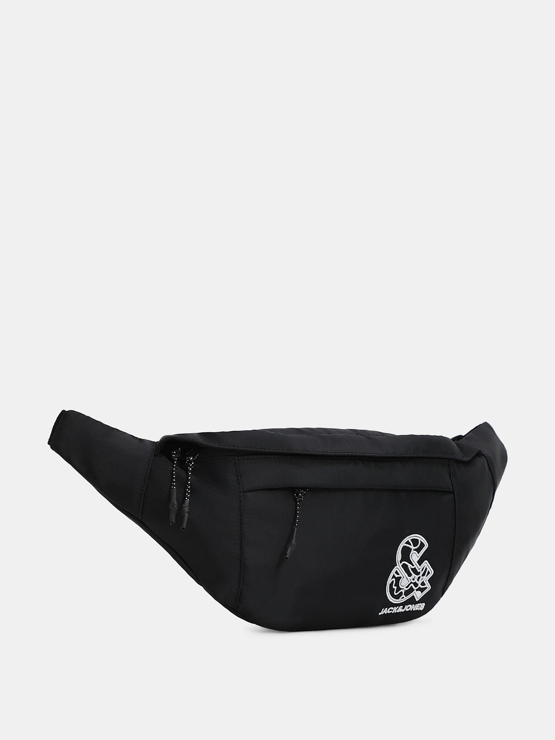 Black Logo Print Chestpack