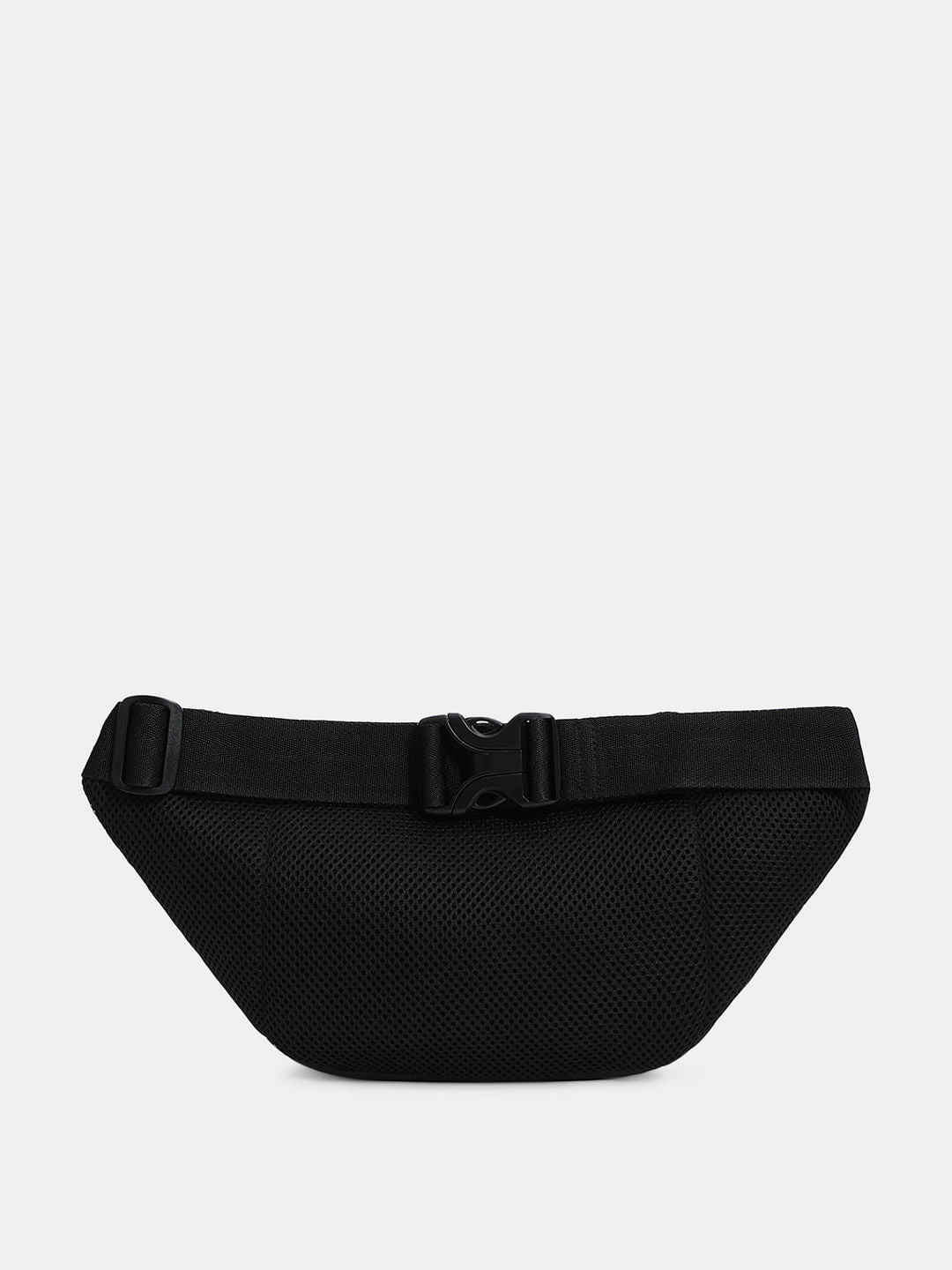 Black Logo Print Bumbag