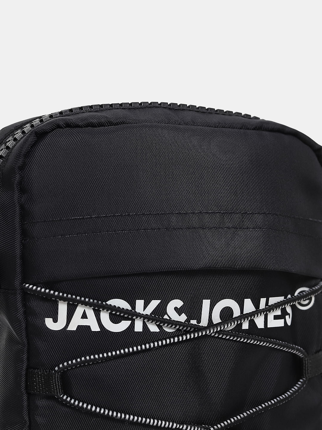 Black Logo Print Sling Bag
