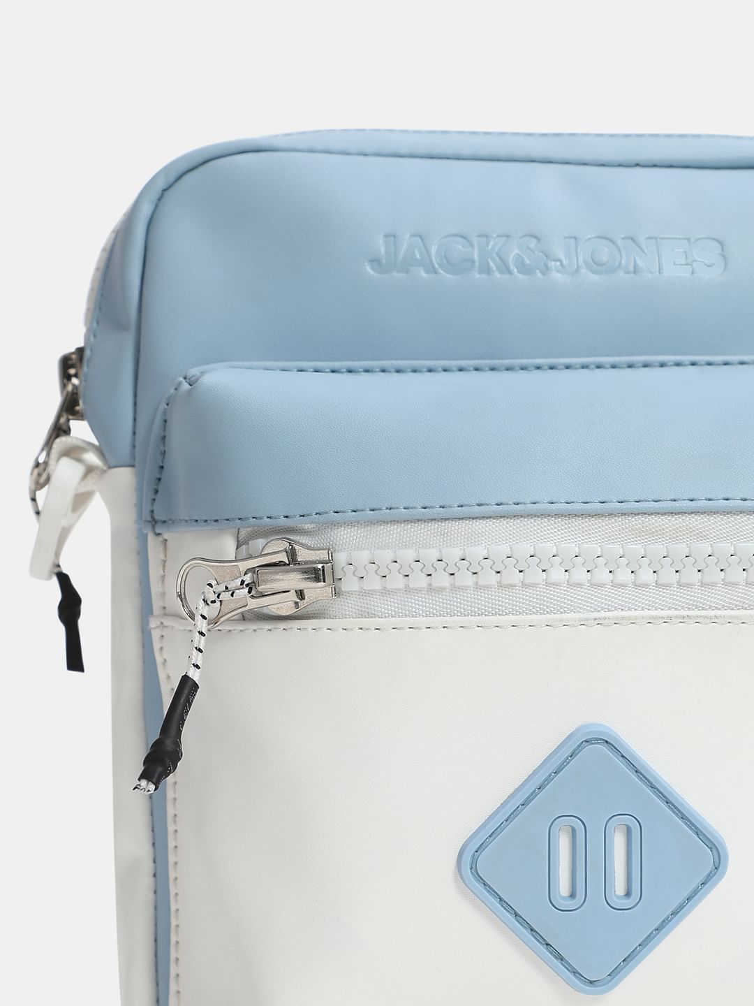 Light Blue Colourblocked Sling Bag