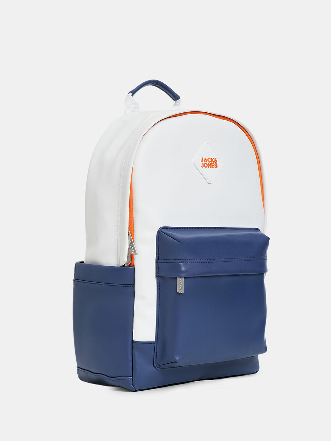 White Colourblocked Backpack