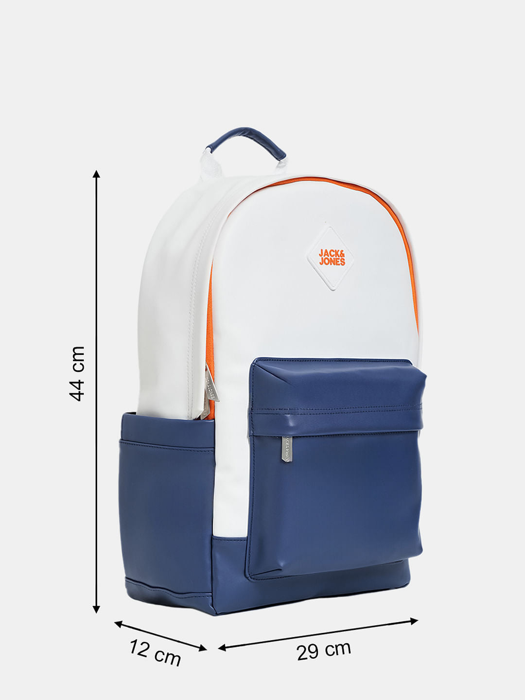 White Colourblocked Backpack