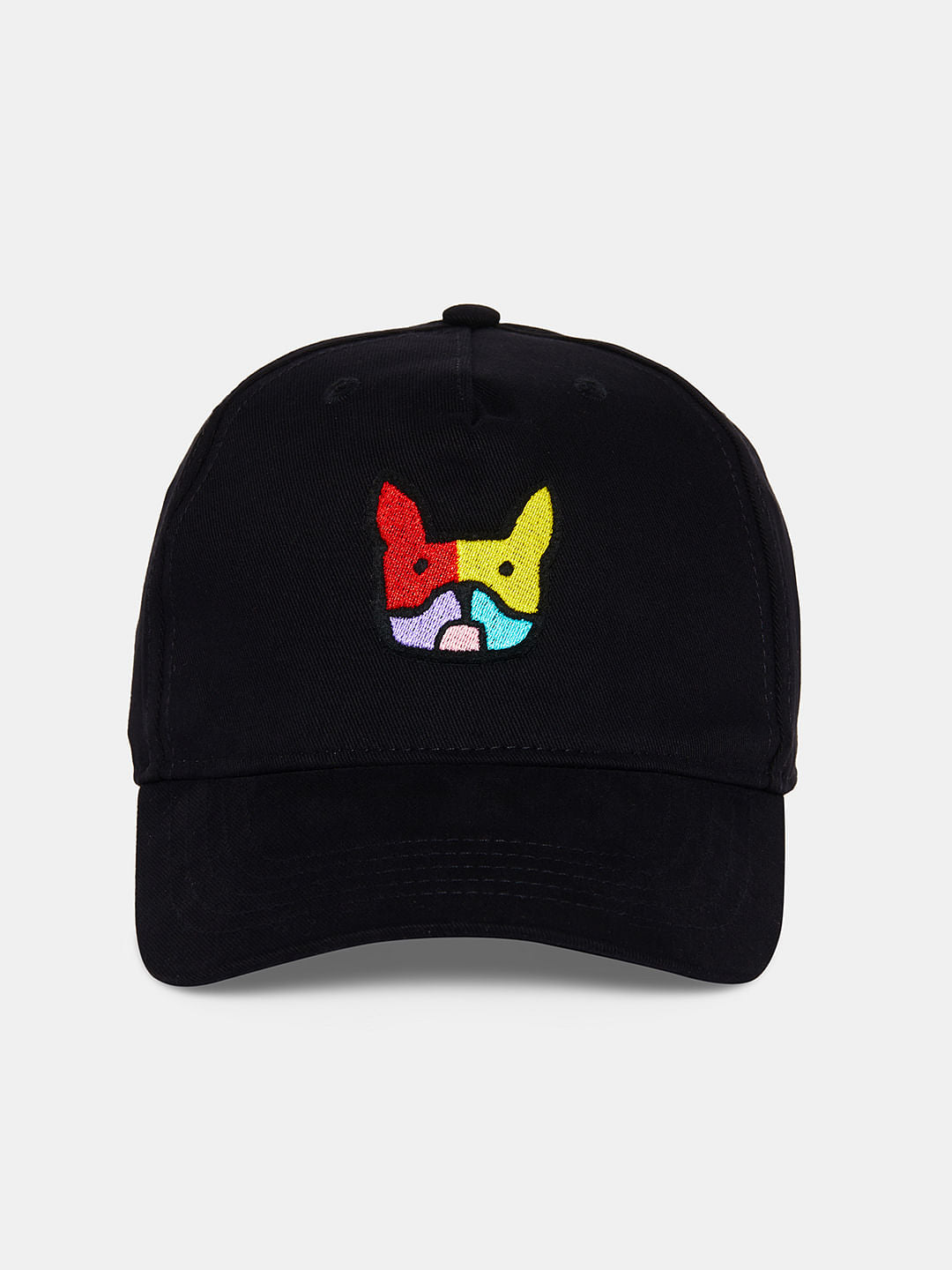 Boys Black Printed Cotton Cap