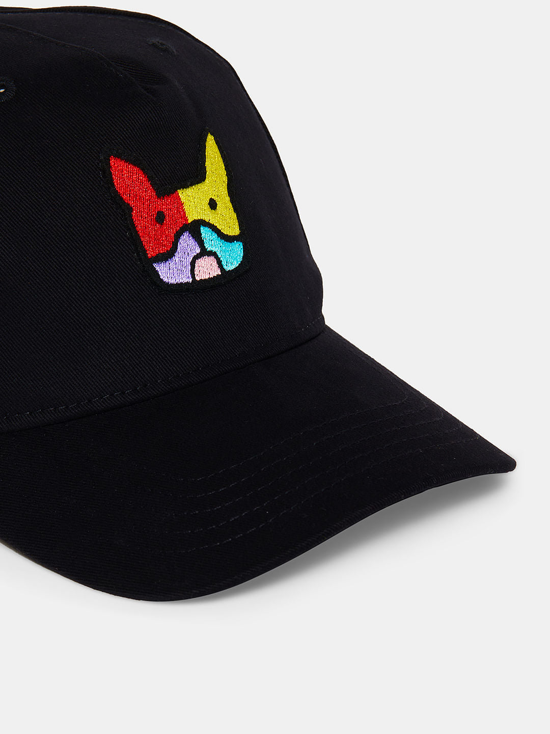 Boys Black Printed Cotton Cap