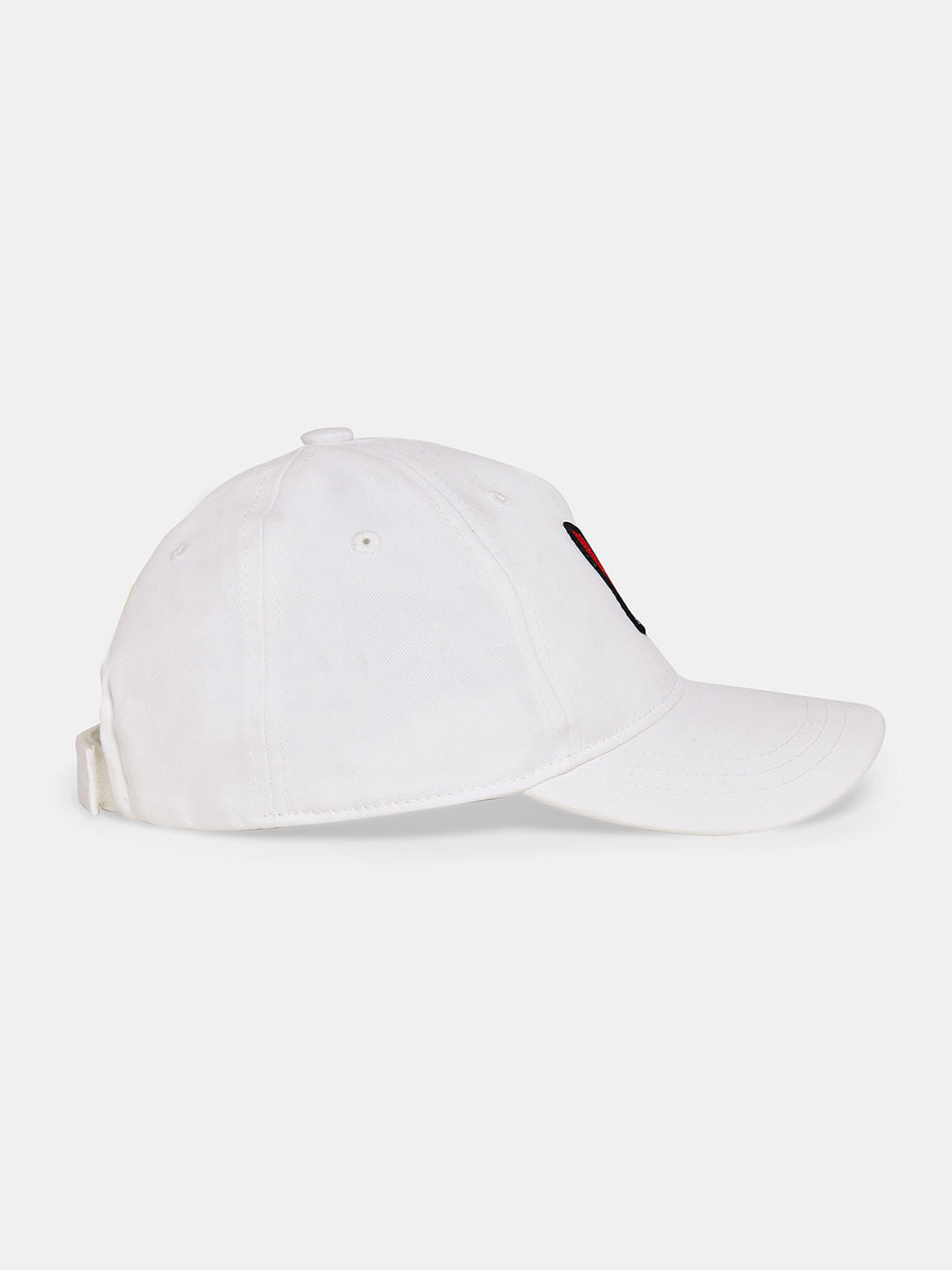 Boys White Printed Cotton Cap