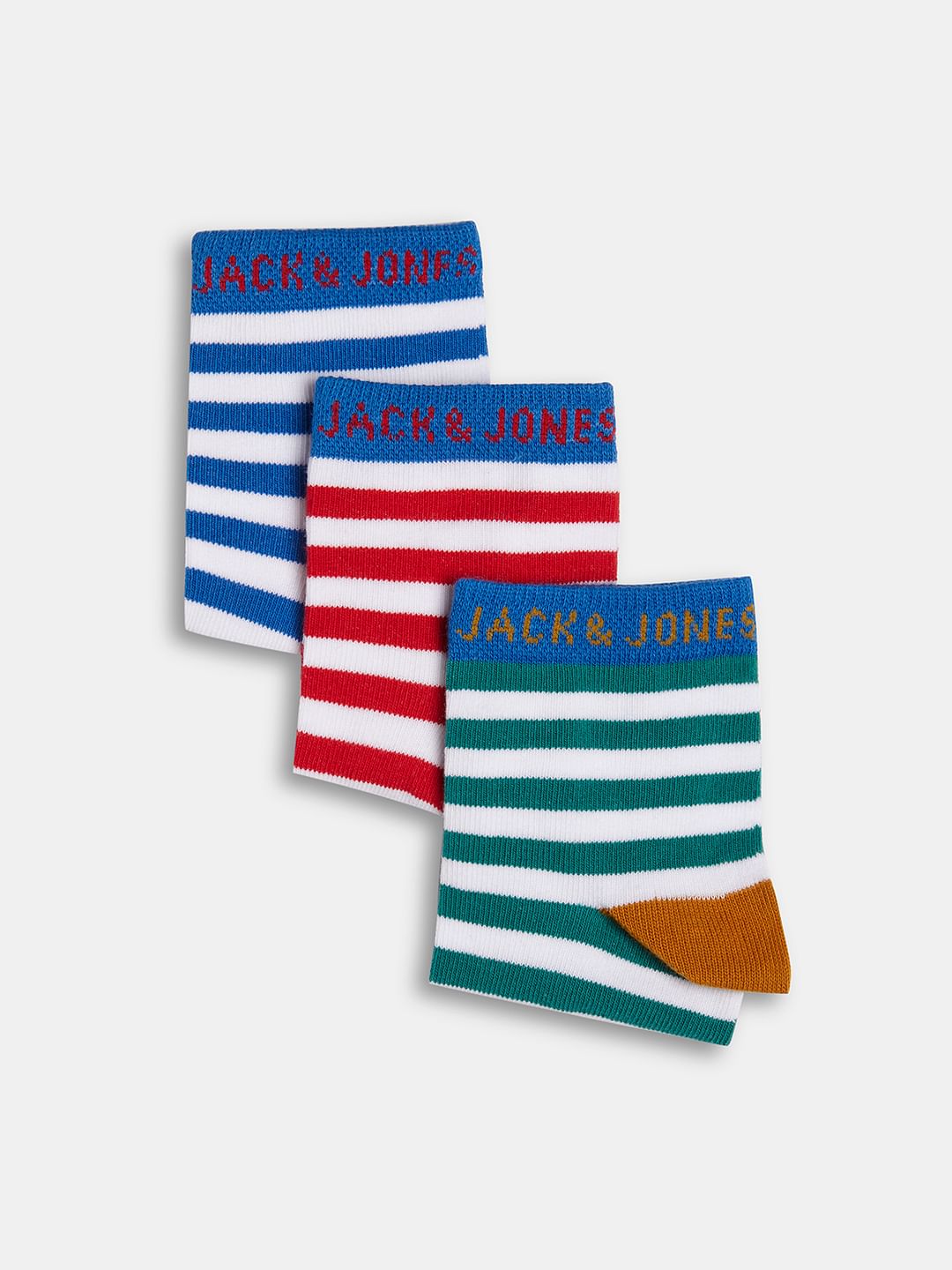 Boys Pack Of 3 Striped Socks