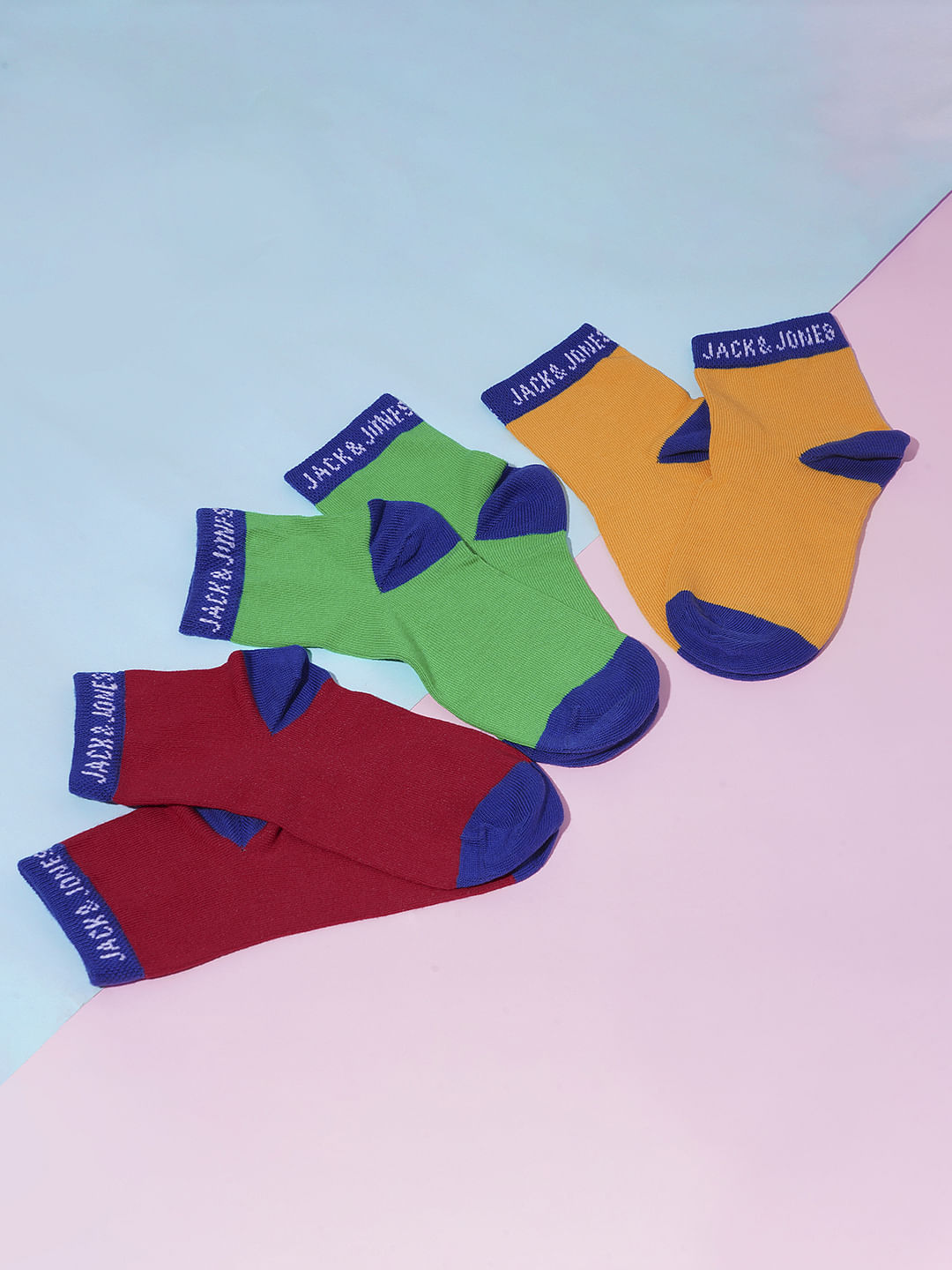Boys Pack Of 3 Colourblocked Socks