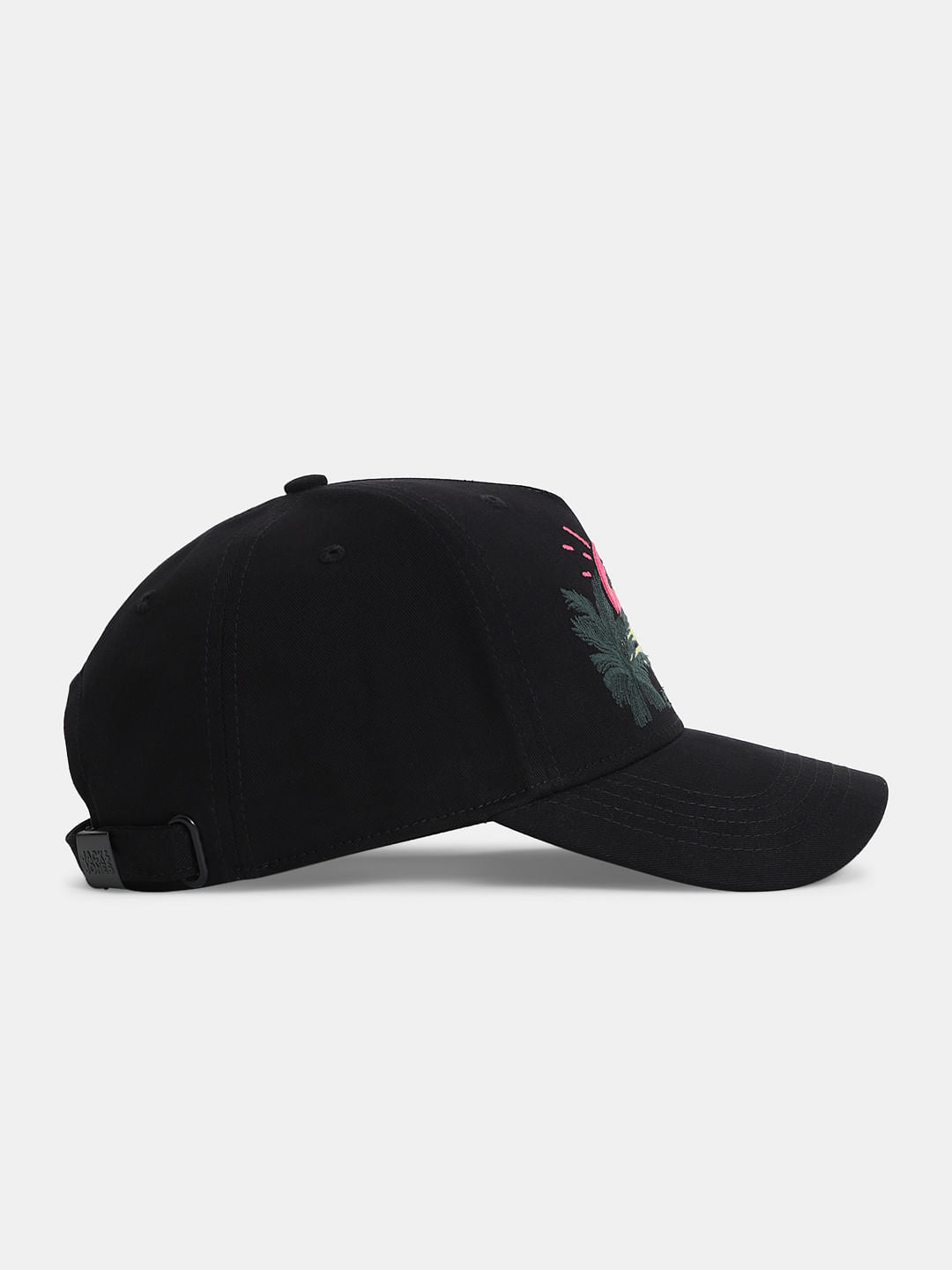 Black Embroidered Baseball Cap