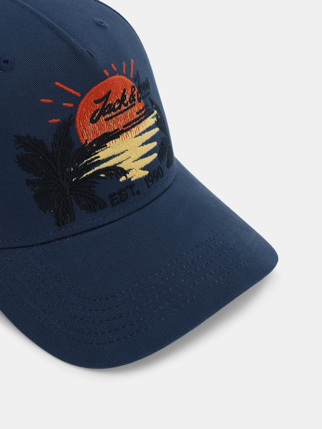 Dark Blue Embroidered Baseball Cap