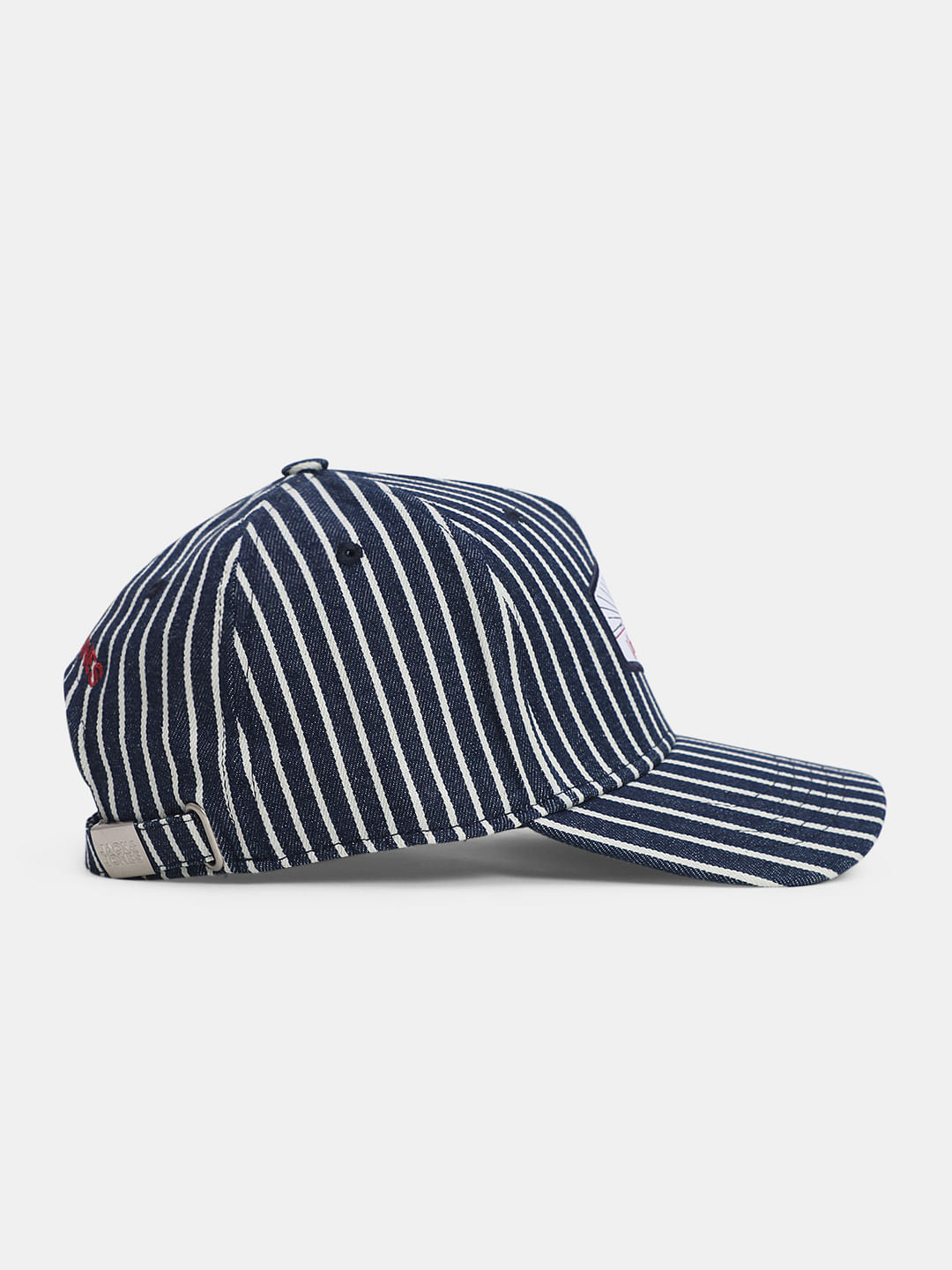 Dark Blue Denim Striped Cap