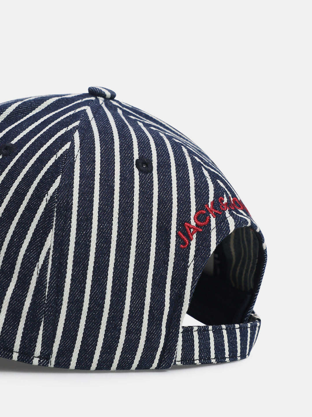 Dark Blue Denim Striped Cap