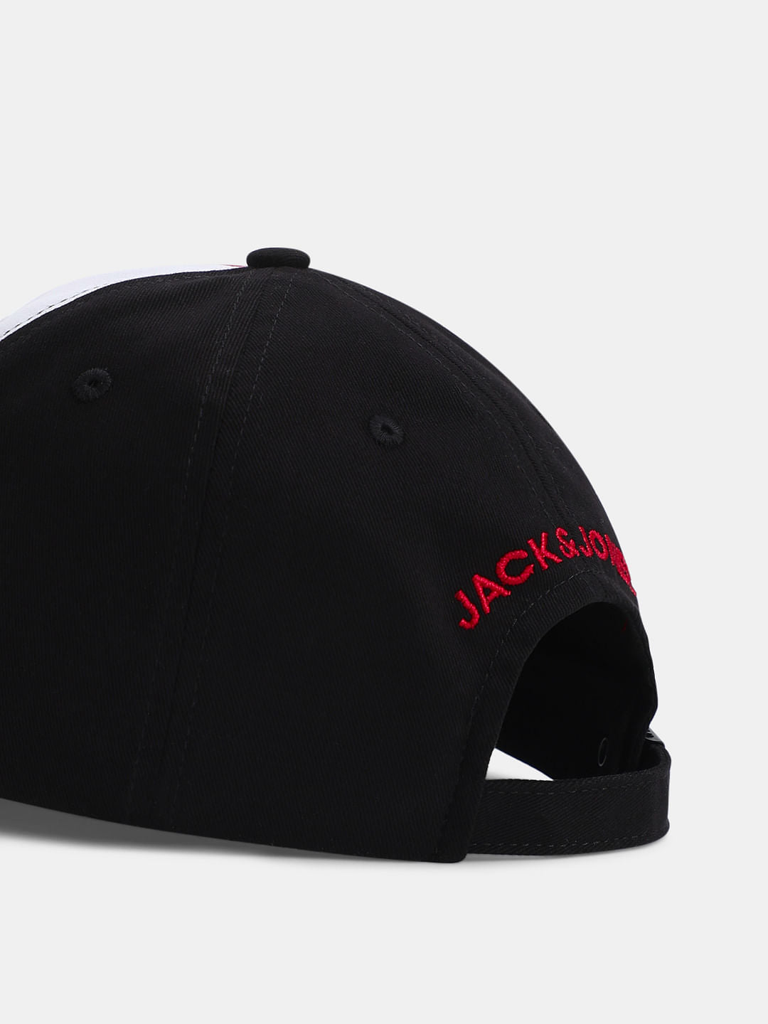 Black Colourblocked Baseball Cap