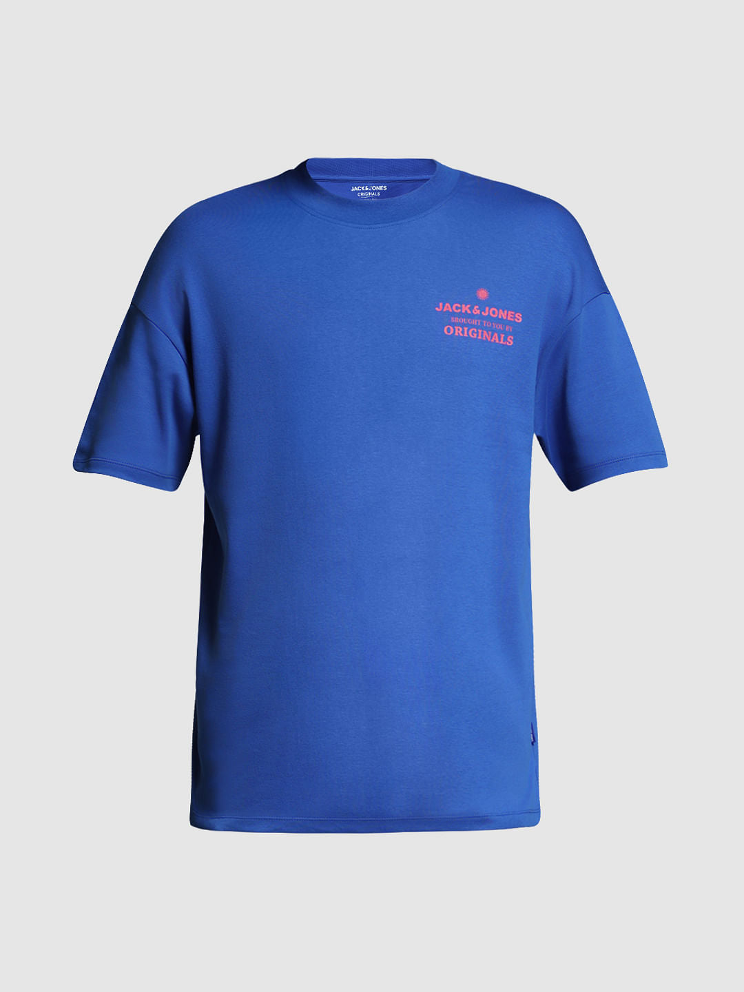 Blue Cotton Oversized T-shirt