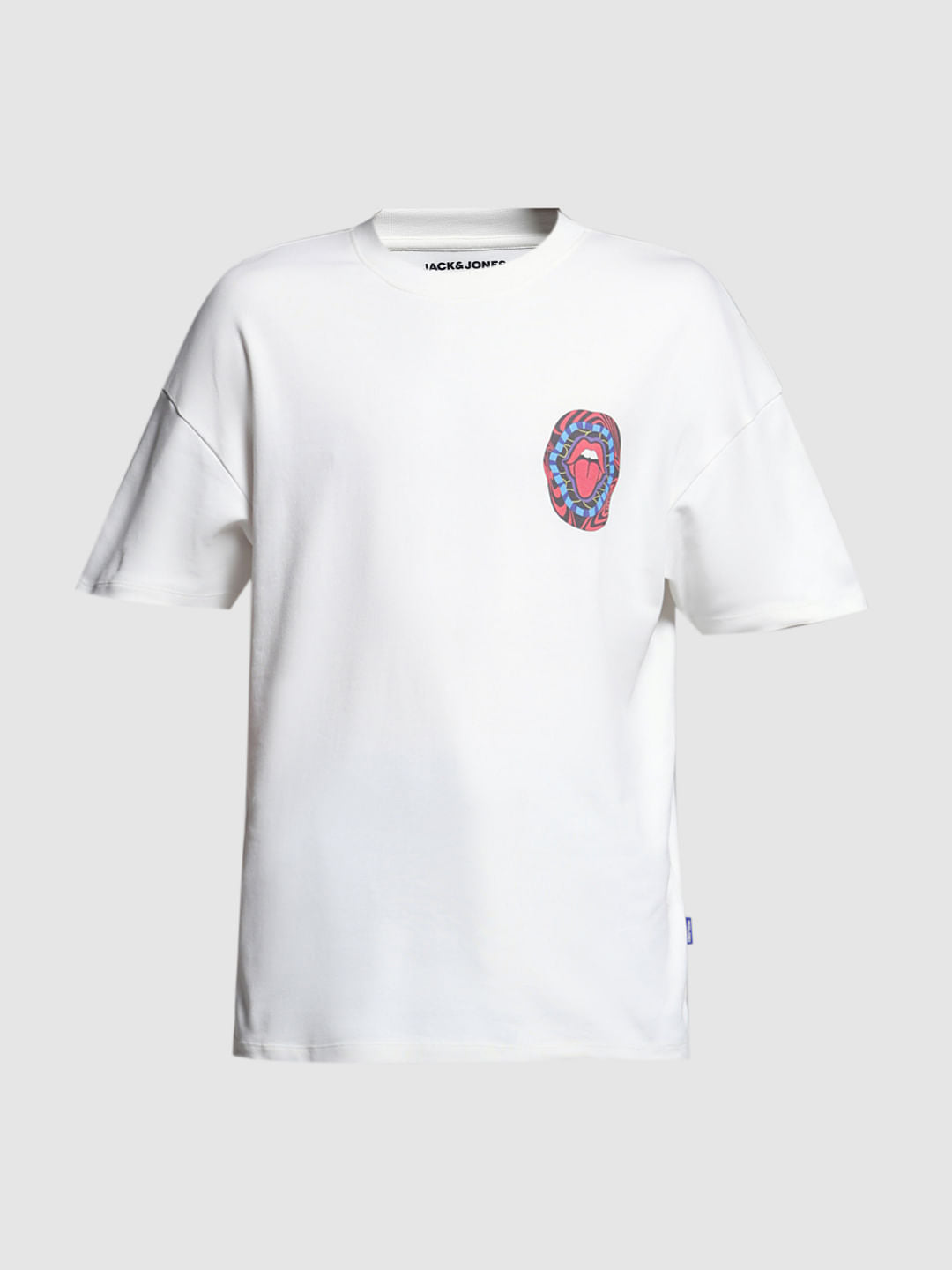 WHITE PRINTED T-SHIRT