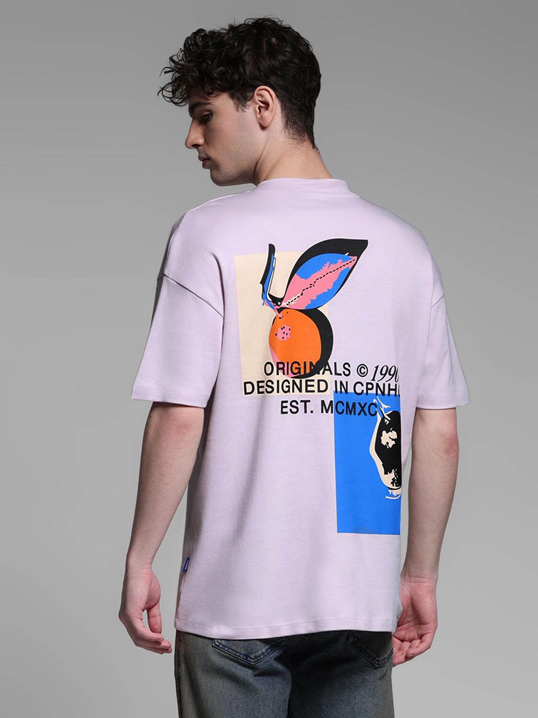 LAVENDER CREW NECK OVERSIZE T-SHIRT