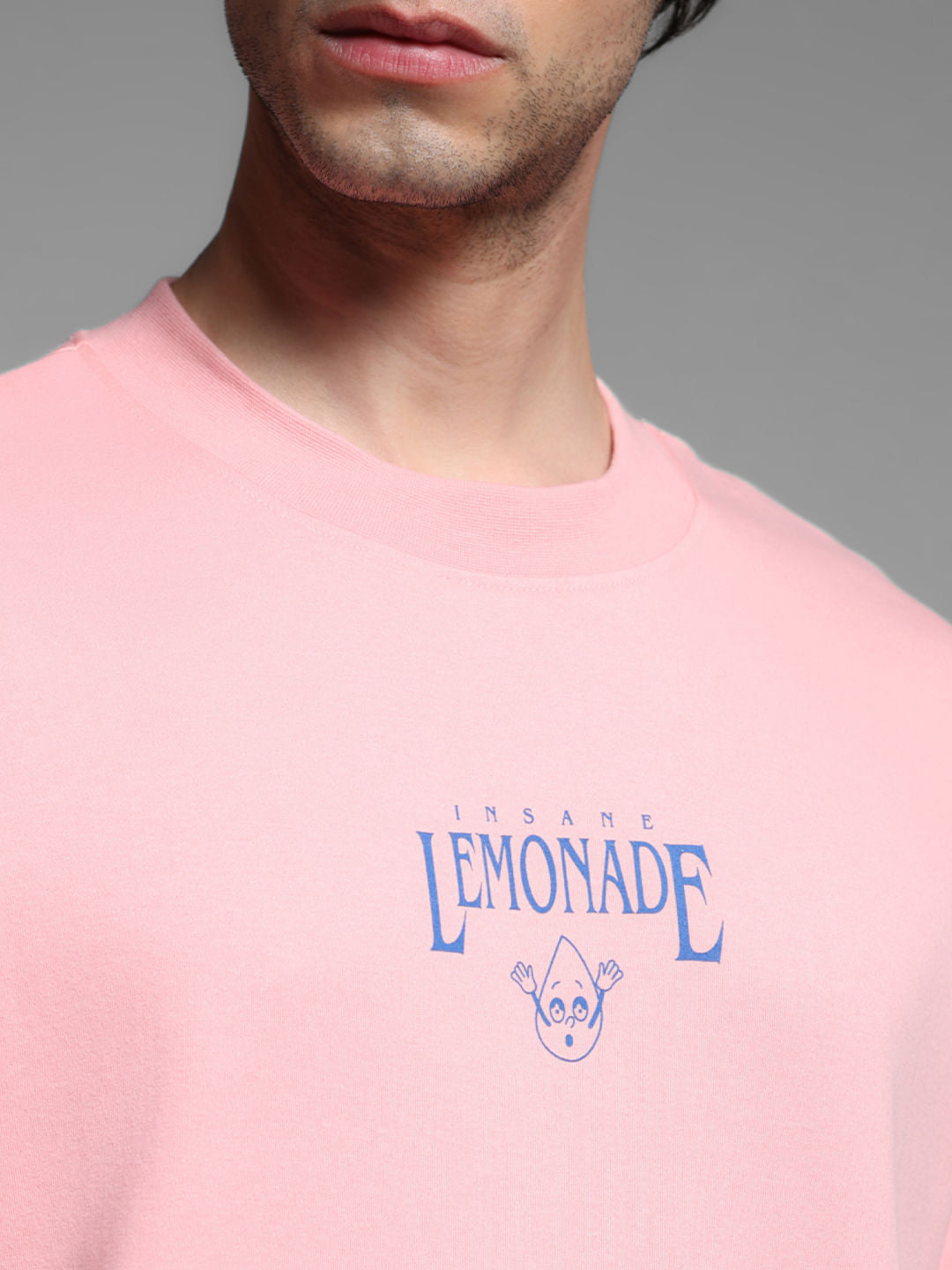 Pink Cotton Oversized T-shirt