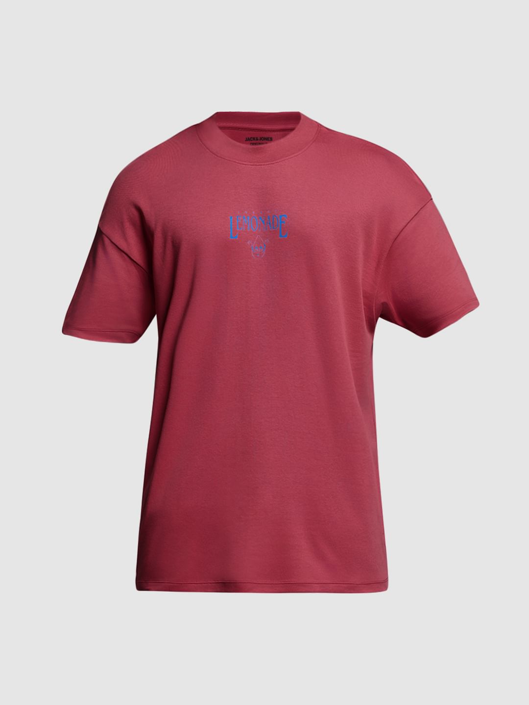 Dark Pink Cotton Oversized T-shirt