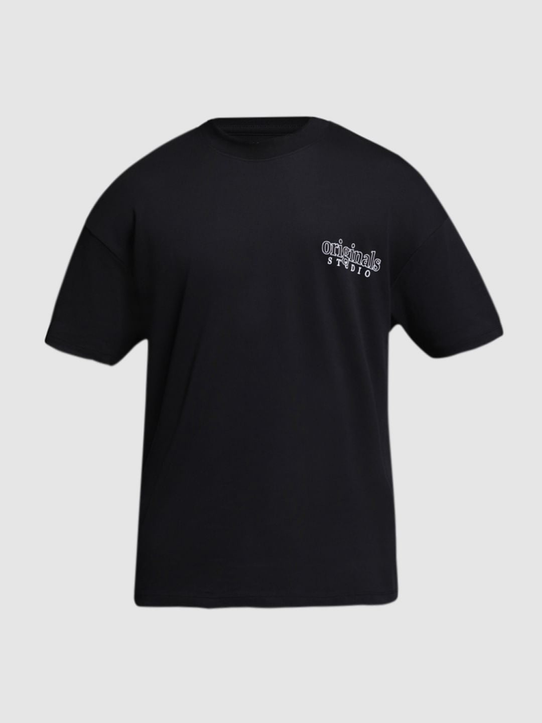 Black Cotton Oversized T-shirt