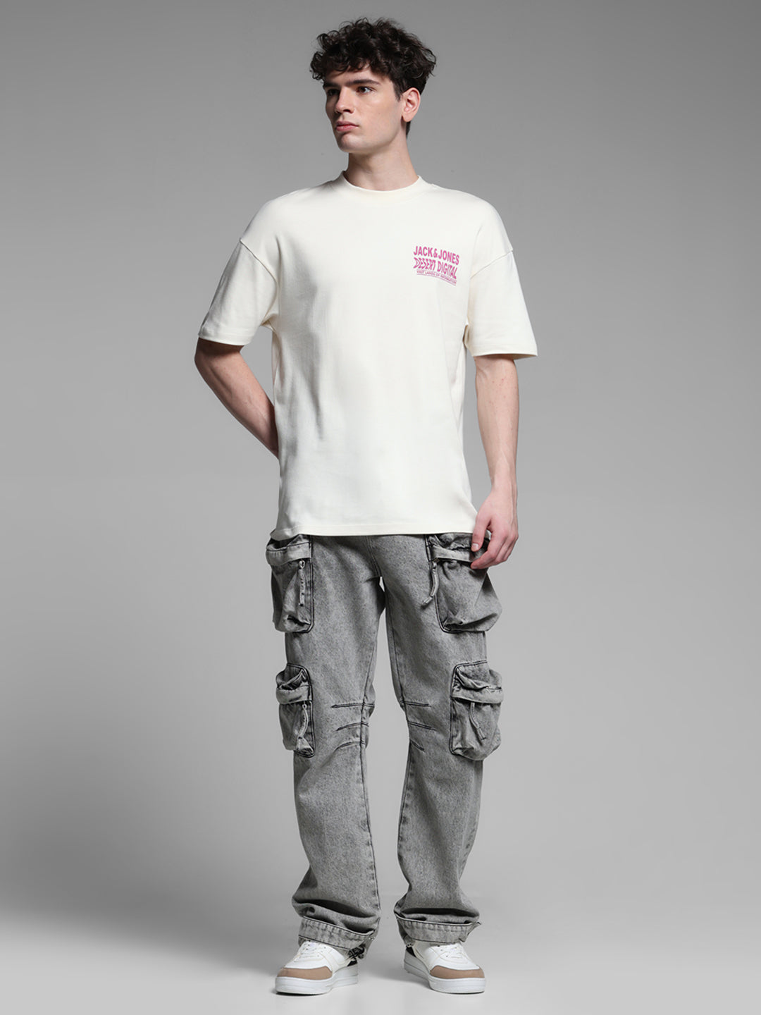 Off-White Printed Oversized Crew Neck T-shirt