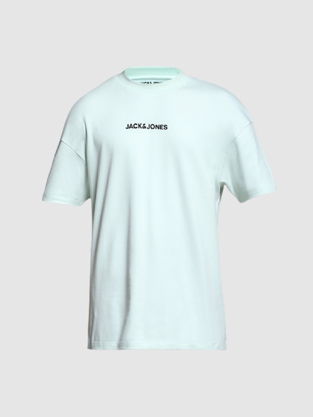 Men's Oversized Cotton Crew Neck Graphic T-Shirt - Clearly Aqua