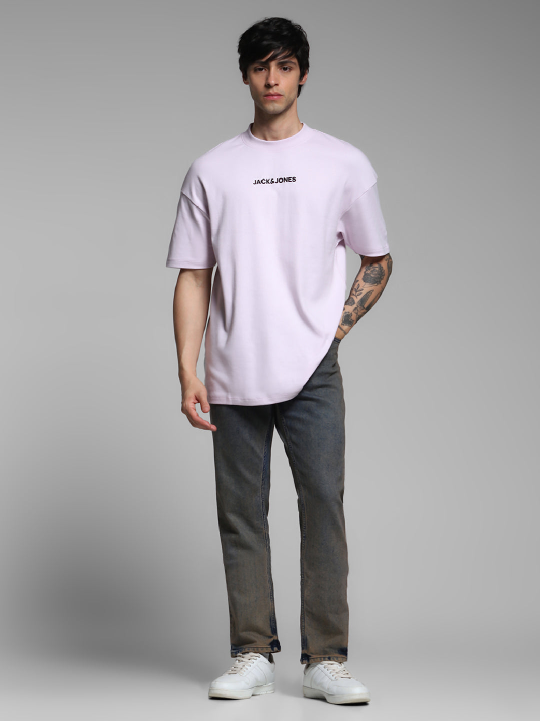 Purple Printed Oversized T-shirt
