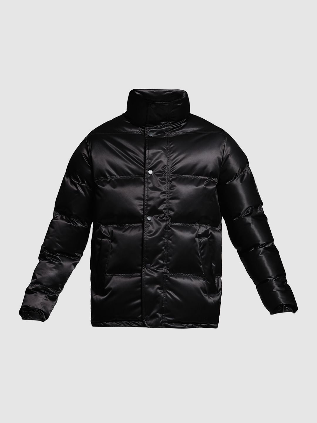 Black High Rise Puffer Jacket
