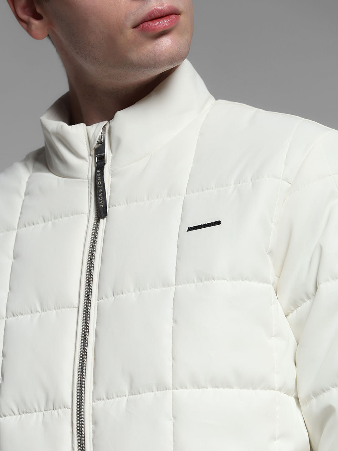 White High Neck Winter Jacket
