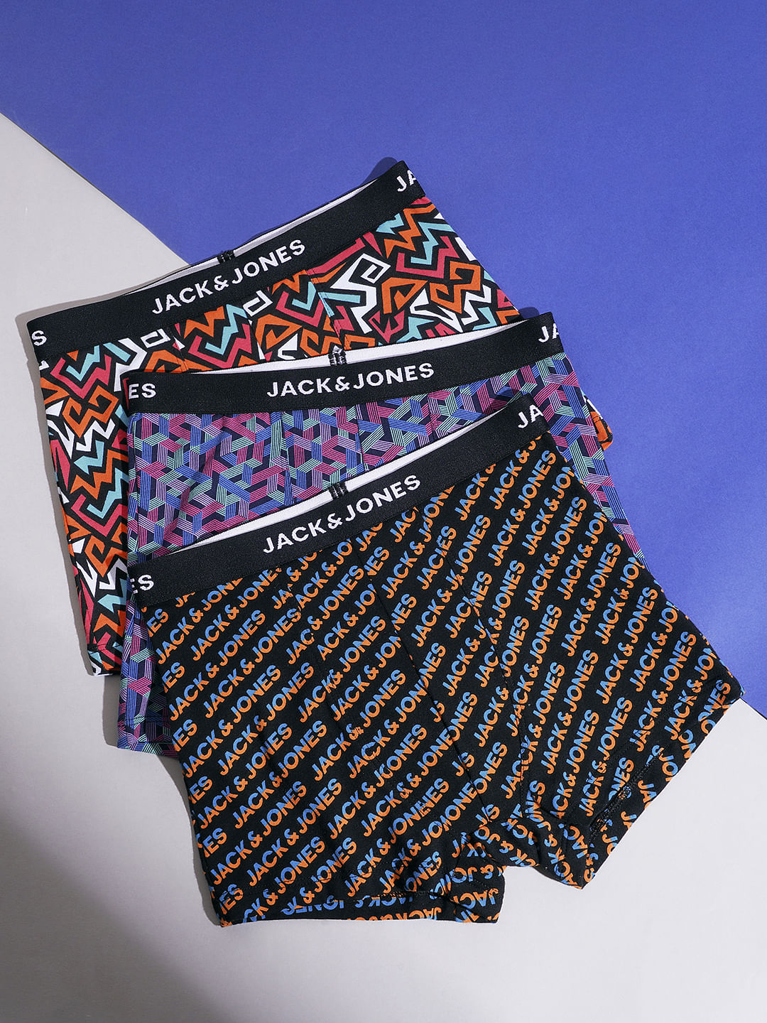 BOYS Pack Of 3 Abstract Print Trunks