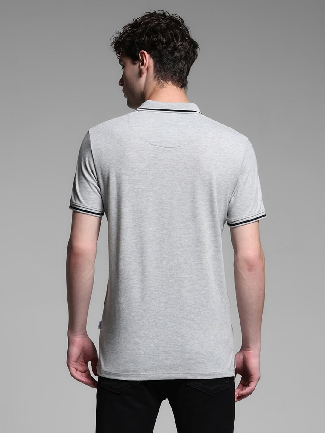 GREY POLO T-SHIRT