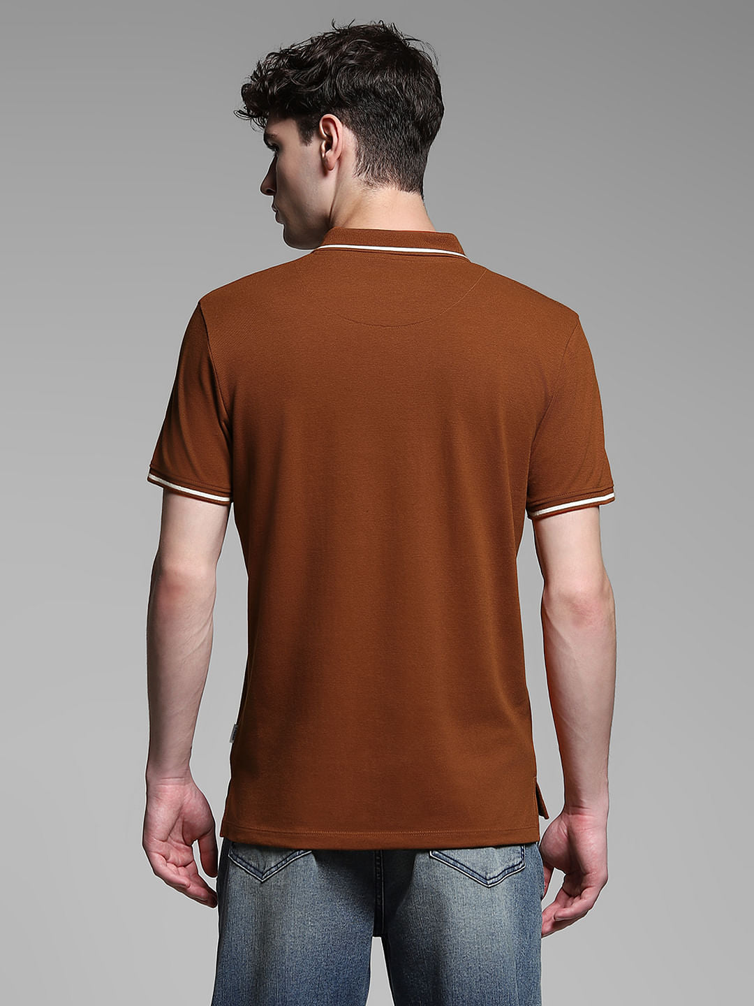 Brown Cotton Polo
