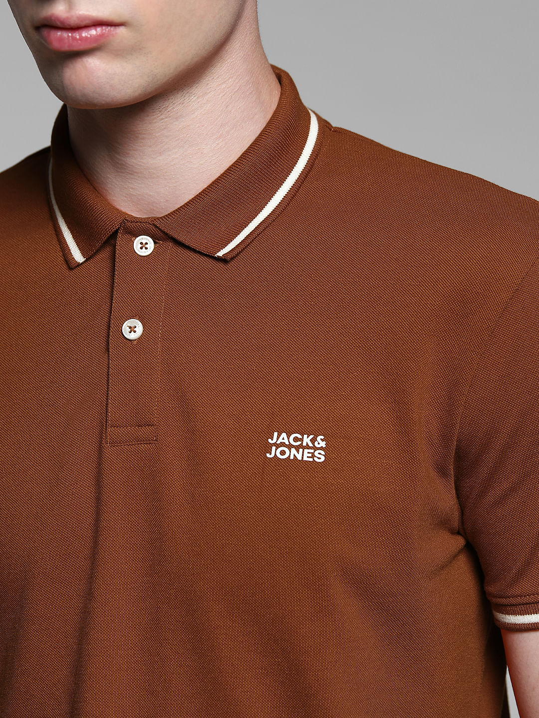 Brown Cotton Polo