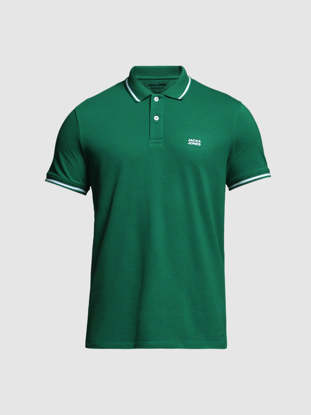 Green Contrast Tipped Polo