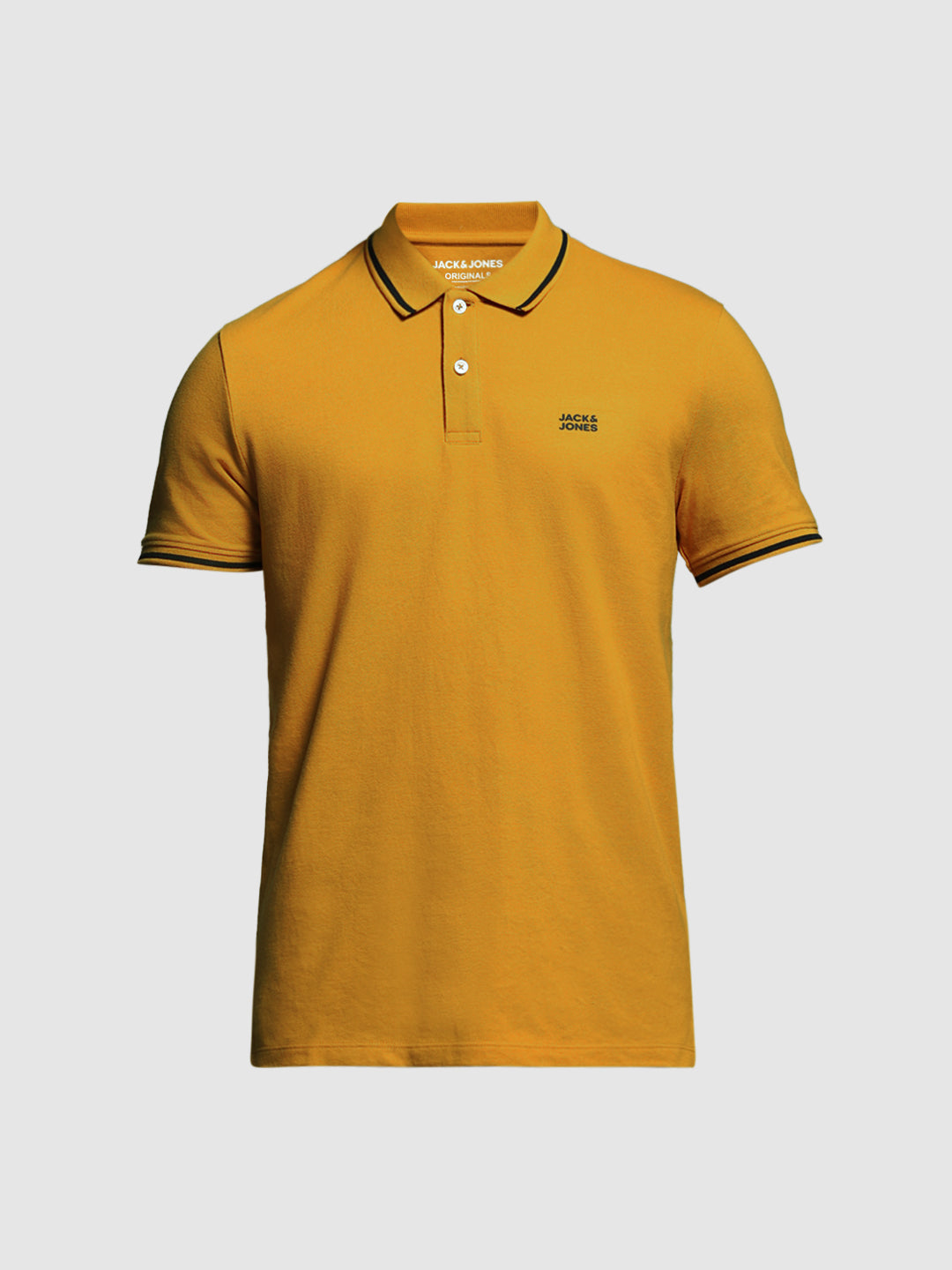 Yellow Contrast Tipped Polo