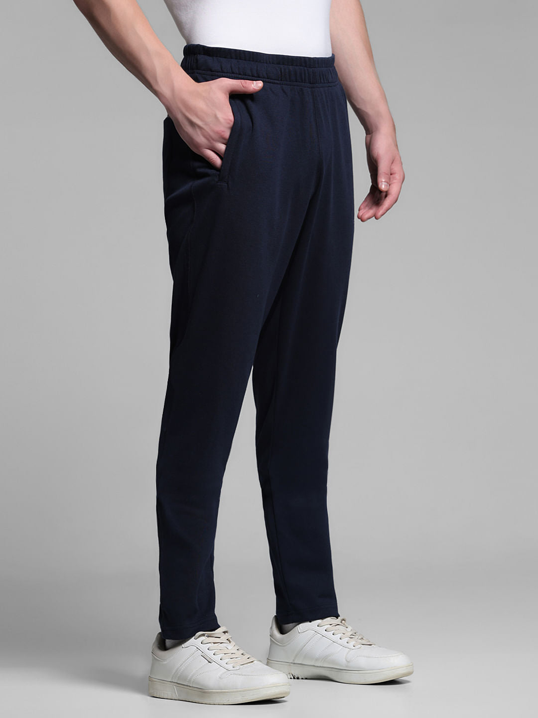 DARK BLUE LOGO PRINT TRACKPANT
