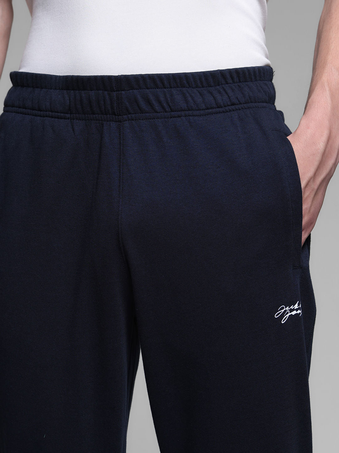 DARK BLUE LOGO PRINT TRACKPANT