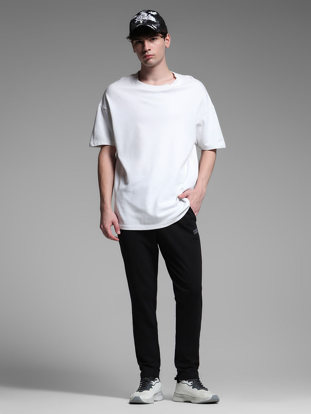 Black Anti Fit Drawstring Trackpants