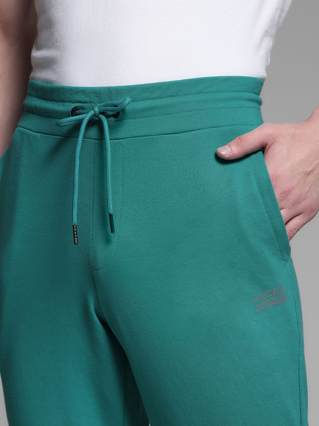 Teal Anti Fit Drawstring Trackpants