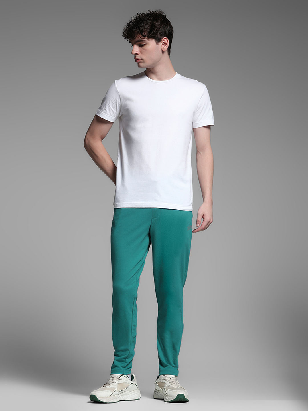 Teal Anti Fit Drawstring Trackpants