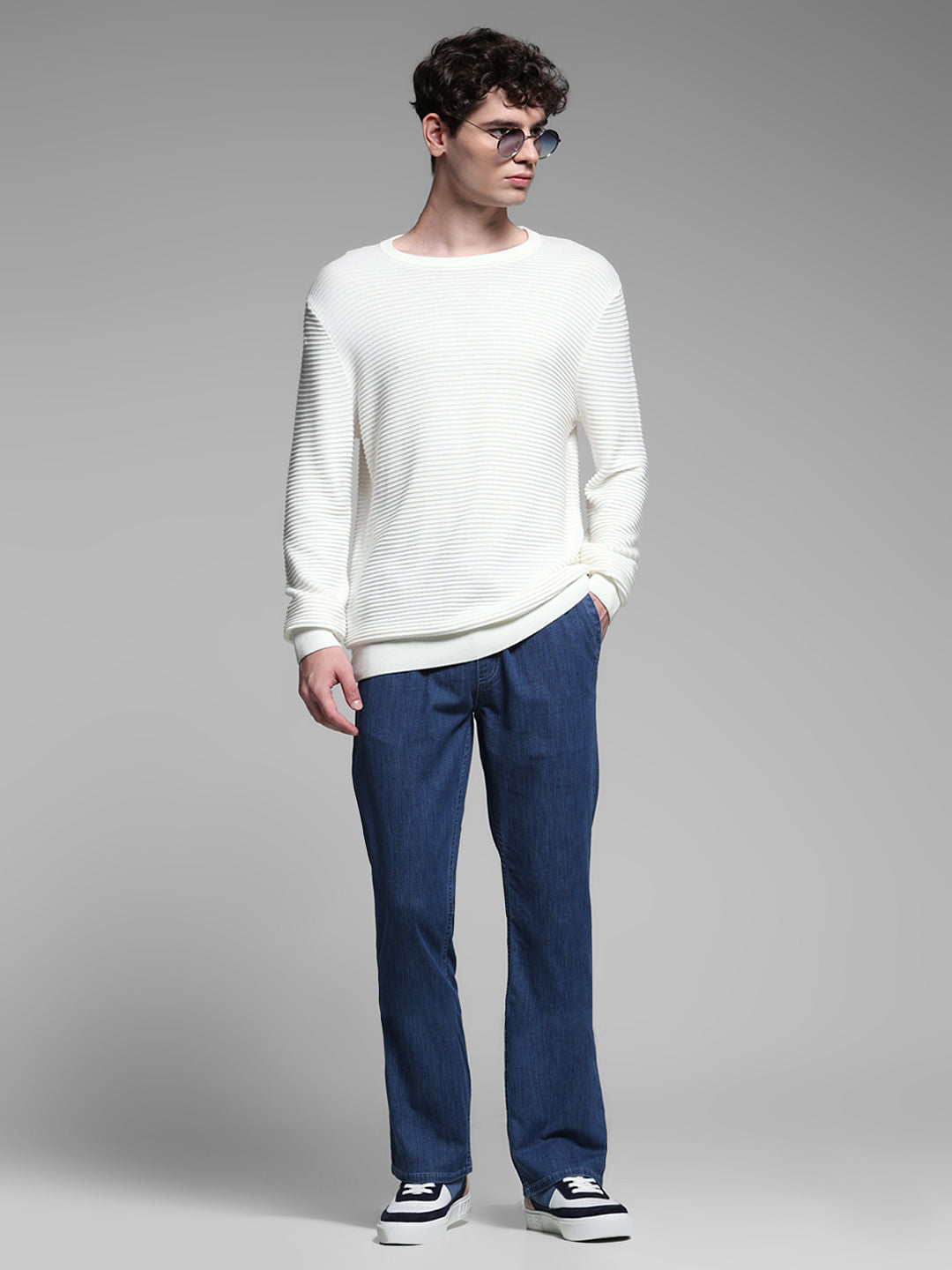 Light Blue High Rise Cliff Bootcut Jeans