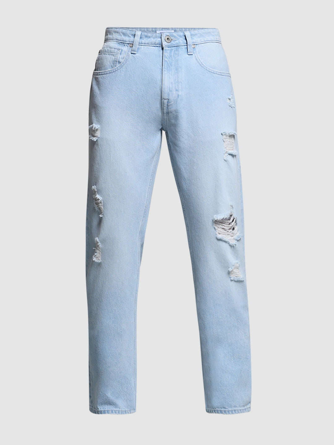 Light Blue Distressed Cliff Bootcut Jeans