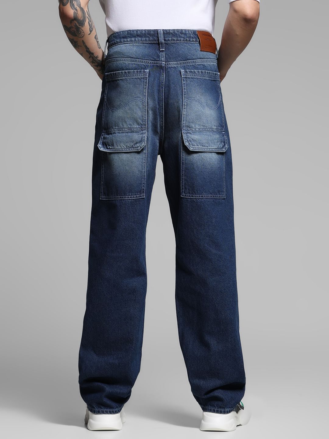 Dark Blue High Rise Dario Loose Fit Jeans