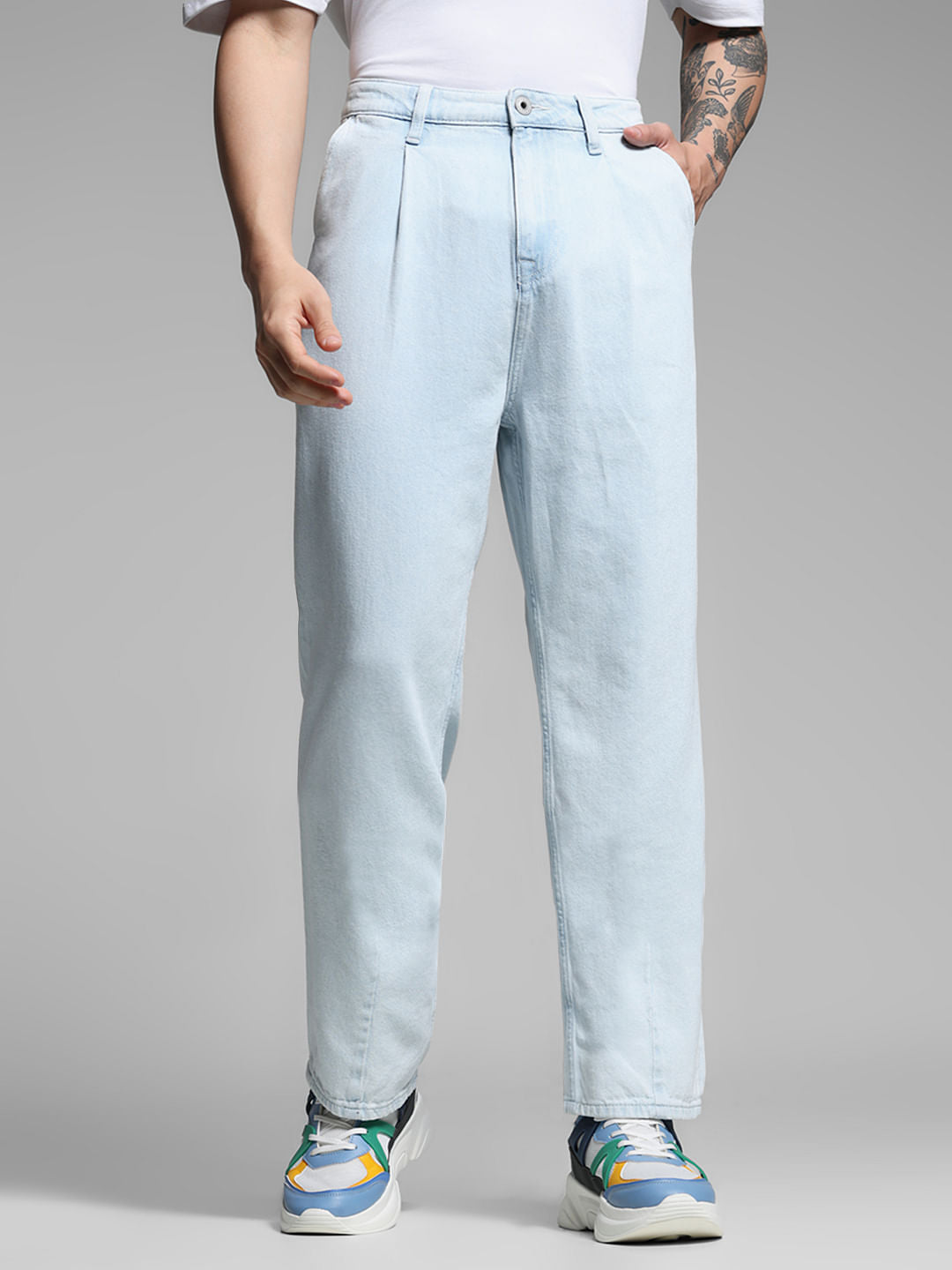 Light Blue High Rise Dario Loose Fit Jeans