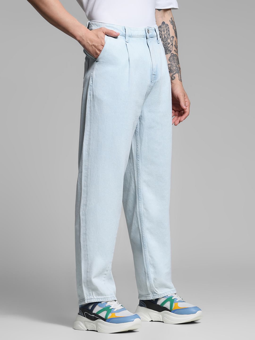 Light Blue High Rise Dario Loose Fit Jeans