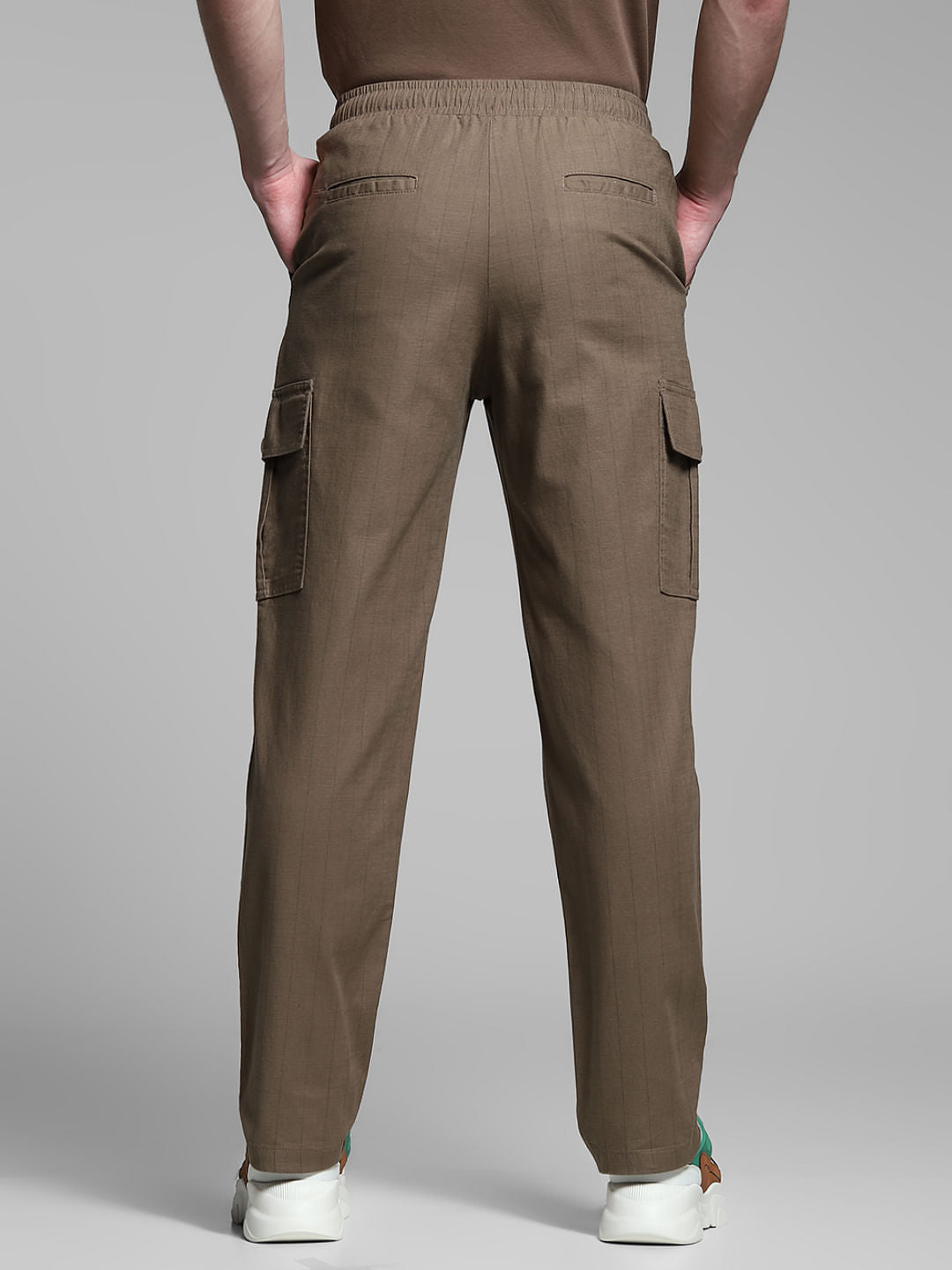 Deep Green Striped Anti Fit Cargos