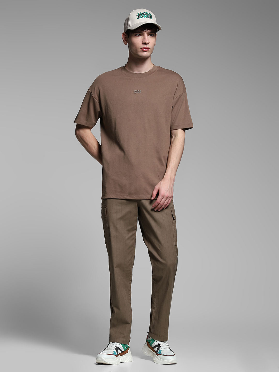 Deep Green Striped Anti Fit Cargos