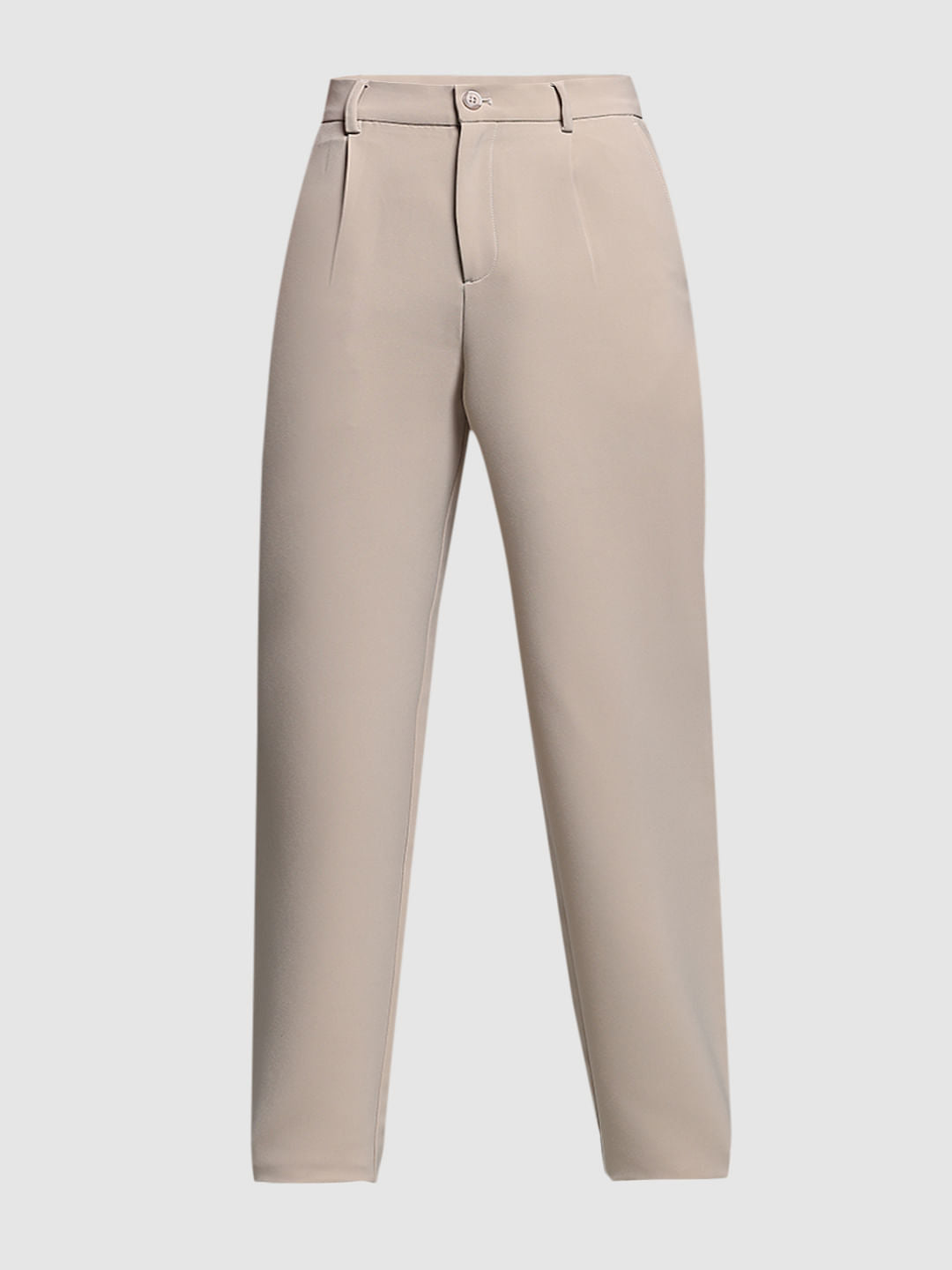 Beige Loose Fit Pants